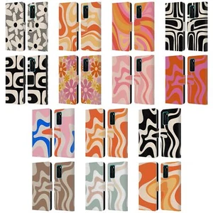 KIERKEGAARD DESIGN STUDIO RETRO ABSTRACT PATTERNS LEATHER BOOK CASE FOR HUAWEI 4 - Picture 1 of 20