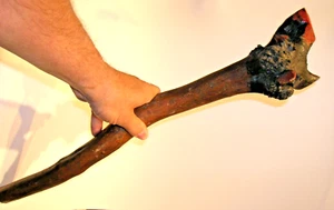 ANTIQUE NATIVE AMERICAN INDIAN PAINTED WAR CLUB-BEST OFFER-05/29/5 - Picture 1 of 9