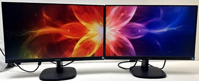 DUAL MONITOR BUNDLE 2 X 24" PHILIPS 243V7Q FULL HD WITH 2 x SINGLE STANDS SALE!! - Image 1 of 4