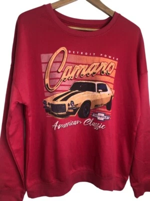 Camaro Z28 GM 1967 вишнево-красный легендарный Muscle автомобиля винтажный стиль экипажа пуловер M - Изображение 1 из 4