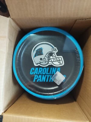 12 Packs Carolina Panthers NFL Pro Football Sports 7" Paper Dessert Plates - Image 1 of 2