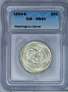 1954-S Washington Carver Half Dollar 50c ICG MS64 - Picture 1 of 2