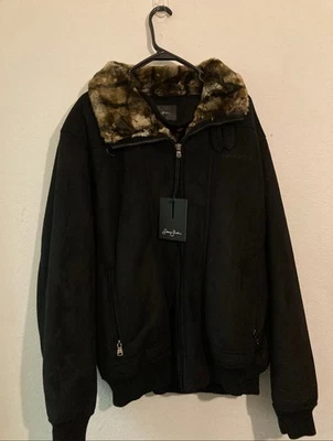 Abrigo de gamuza de piel sintética Sean John talla 2XL, NUEVO CON ETIQUETAS Viene con bolsa para el polvo Foto 1 de 4