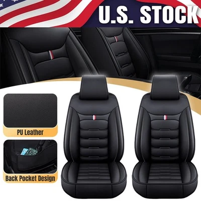 For Volvo XC60 XC40 XC90 2-Seats Car Seat Covers PU Leather Front Cushion Pad - Image 1 of 4