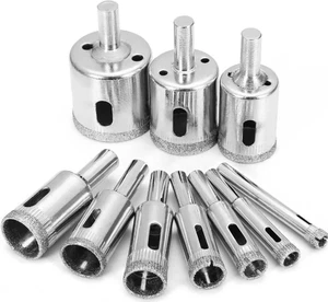 Brocas Para Ceramica Marmol Y Vidrio Recubiertas Con Diamante Para Cortes Finos - Picture 1 of 7