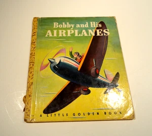 Vintage Little Golden Book Bobby and His Airplanes 1949 1st Edition - Picture 1 of 7