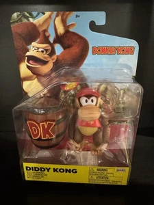 Diddy Kong DK Barrel Spielzeug Figur World of Nintendo Mario Jakks Pacific Donkey Neu - Bild 1 von 5