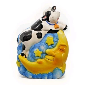 Vintage Cow Jumped Over The Moon Cookie Jar By BICO - Picture 1 of 5