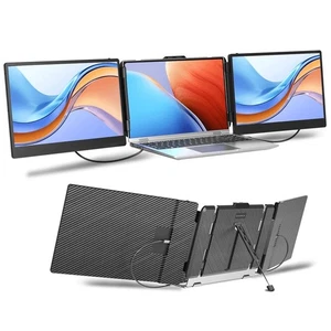 Triple Screen Laptop Monitor Extender S2 1080p FHD Portable Foldable Display - Picture 1 of 1