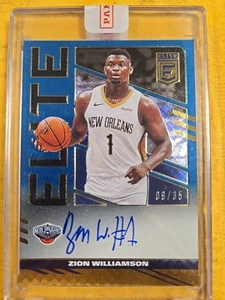 2021-22 Donruss Elite ZION WILLIAMSON ELITE SIGNATURES ON CARD AUTO 09/35 - Picture 1 of 2