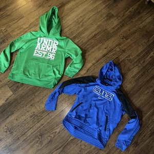 Lote 2 Under Armour Nike Elite Sudadera con Capucha Niños Jóvenes Grande - Imagen 1 de 10