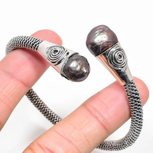 Natural River Pearl Ethnic Bracelet Adjustable A369 - Picture 1 of 8