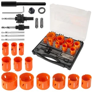 Kit seghetto per fori bi-metallo in valigetta, set di 26 pezzi con seghetto da 3/4" a 2-1/2", arb... - Foto 1 di 7