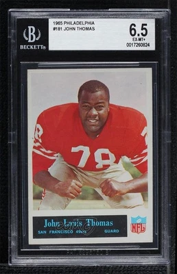 1965 Philadelphia John Thomas #181 BGS 6.5 Rookie RC - Image 1 of 2