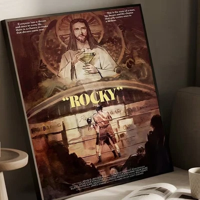 Vintage 70s Rocky Balboa Movie Poster Sylvester Stallone Boxing Film, NoFrame - Image 1 of 2