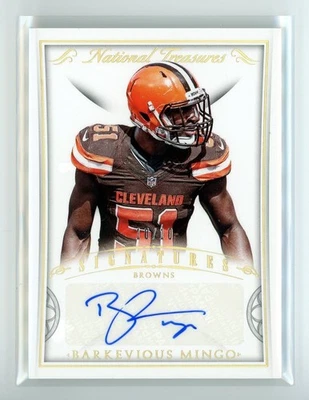 Barkevious Mingo 2015 National Treasures Signatures Gold Auto /10 SSP Browns LSU - Image 1 of 2