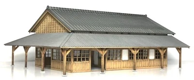 HO 1:80 Scale Late 1800s Japanese Small Wooden Station Building Kit H0 Diorama - Image 1 of 4