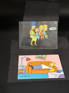 RARO - SET PROMO ANIMATO 2 CARTE 1993 Skybox I Simpson # C1 D'oh! Cel Promo - Foto 1 di 6