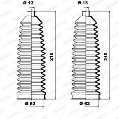 MOOG Juego de Fuelles Guiar la Manga para Peugeot Experto Camión/Chasis 223 - Imagen 1 de 2