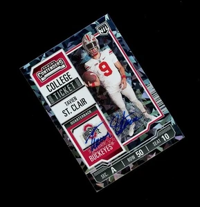 RARO 2025 Contenders NIL CRACKED ICE TICKET SP TAVIEN ST CLAIR AUTOMÁTICO/25! OSU - Imagen 1 de 2