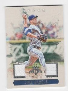 2017 DIAMOND KINGS BASEBALL DK MATERIALS DUAL JERSEY COLE HAMELS TEXAS RANGERS - Picture 1 of 2