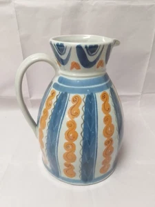 LARGE Vintage BUCHAN Portobello ~Scotland~ Stoneware Jug ~ hand painted - Picture 1 of 6