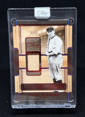 2025 Panini Three and Two - Luminous Lumber Harry Heilmann #5/7 #LUM-HH - Image 1 of 2