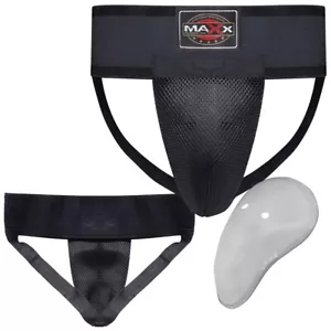 Maxx Groin Guard Protector MMA Cup Boxing Abdo Gloves Box Shorts Muay Thai Kick - Picture 1 of 13
