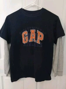 Boys Gap Kids Size XL 12 Black And Gray Some Fading To Letters Long Sleeve - Picture 1 of 4