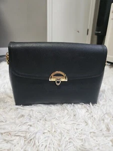 Vintage Koret Handtasche Geldbeutel Schwarz Gold Hardware Echtleder - Bild 1 von 10
