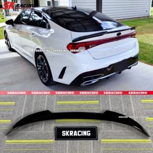 Fits For kia K5 GT 2021-2022 Gloss Black Rear Trunk Spoiler Wing Lip Trim - Picture 1 of 11