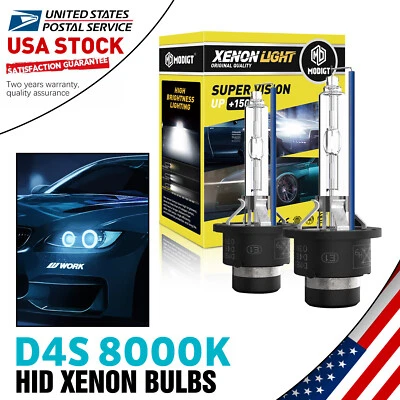2X D4S Xenon HID Headlight Bulbs 8000K White 42402 For Subaru Outback 2015-2019 - Image 1 of 4
