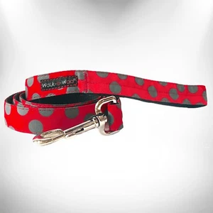 Polka Dot Red Classic Dog Lead - Picture 1 of 27