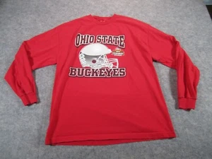 Ohio State 2007 Tostitos Cuenco Manga Larga Doble Cara ROJA T-shirt Hombres XL NCAA - Imagen 1 de 9