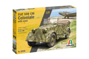 Italeri 1/35 6550 WWII Italian Fiat 508 CM "Coloniale" Staff Car with 2 Crews - Picture 1 of 2