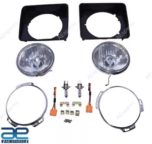 Head Light Pair Complete Set Beam H4 For Suzuki SJ413 SJ410 Jimny Samurai @Vi - Bild 1 von 7