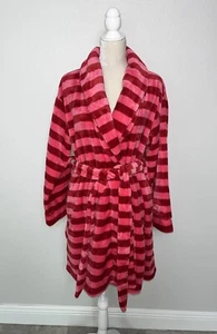 Bata Kate Spade Suave Chenille Felpa Manga Larga Cinturón Rojo Rosa Rayas NUEVA M - Imagen 1 de 11