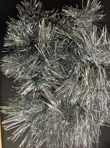 Vintage Charlie Brown Look Silver Tinsel String Garland One Piece 6 Yards - Picture 1 of 5