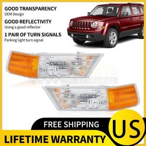 For 07-17 jeep patriot parking light turn signal directional lamp front pair set