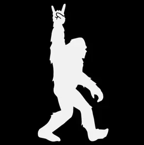 Bigfoot Sasquatch Yeti Rock On lustig Vinyl Aufkleber Fenster Aufkleber Auto LKW SUV - Bild 1 von 5