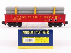 American Flyer scala S 6-48541 D&H Delaware & Hudson gondola #13903 con carico tubi - Foto 1 di 10