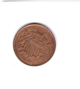 Two cent piece 1867 XF/AU details - Picture 1 of 2