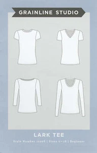Lark Tee Sewing Pattern By Grainline Studio : Style 11006, Sizes 0 - 18, Beginne - Picture 1 of 2
