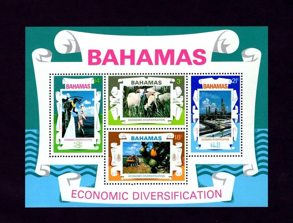 BAHAMAS - 1975 - DIVERSIFICACIÓN ECONÓMICA - OVEJAS - PESCA ++ COMO NUEVO MNH S/HOJA! Foto 1 de 1