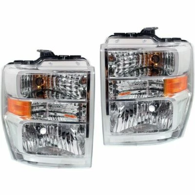 PAR DE FAROS DELANTEROS APTOS PARA FORD ECONOLINE E150 E250 E350 E450 2008-2014 Foto 1 de 4