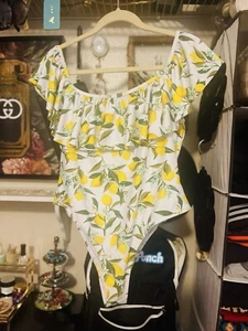 Revamped Lemons Off The Shoulder Bathing Suit XL - Picture 1 of 3