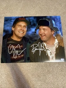 Chevy Chase & Randy Quaid Autografiado Vacaciones de Navidad 16x20 Foto TRISTAR - Imagen 1 de 6