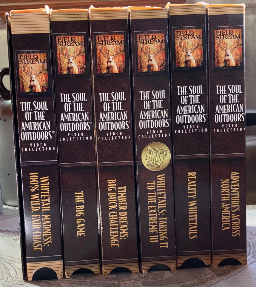 Soul of the American Outdoors VHS Lot – 5 Tapes + Bonus DVD – Field & Stream Set - Image 1 of 4