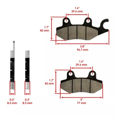 Pastillas de freno traseras para Kawasaki EX250 Ninja 250R 2008 2009 2010 2011 2012 pastillas traseras Foto 1 de 4