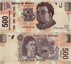 MEXICO 500 PESOS P-126 2010 RIVERA CHILD IN ARM UNC MEXICAN  CURRENCY BANK NOTE